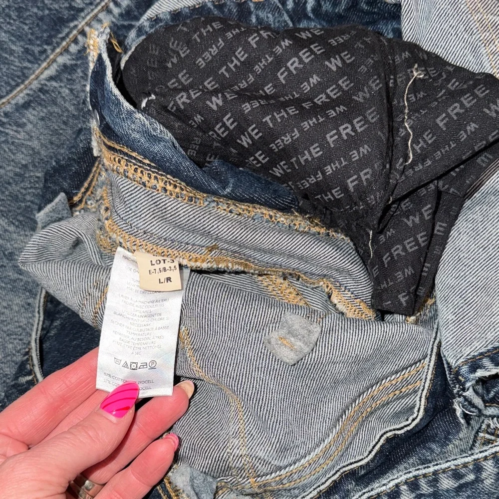 Free People Barrel Jean Overalls Large - Picture 6 of 10